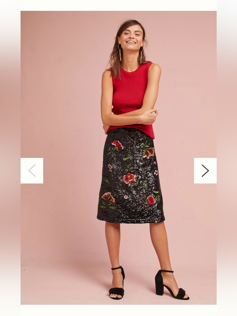 Maeve Black Garden Glitz Skirt
